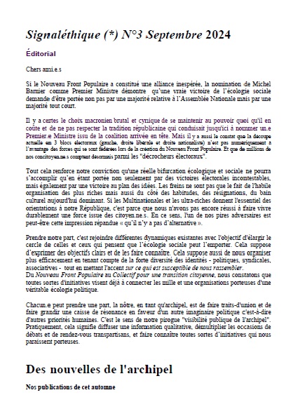 Publication Archipel Signaléthique N°3